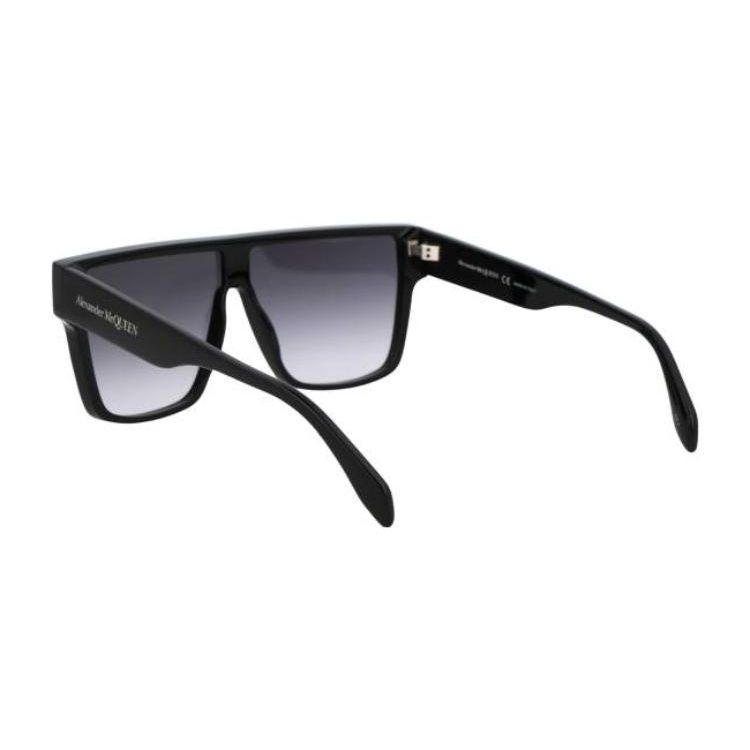 Alexander Mcqueen Irregular Frame Sunglasses Men Sunglasses Black AM0354S001