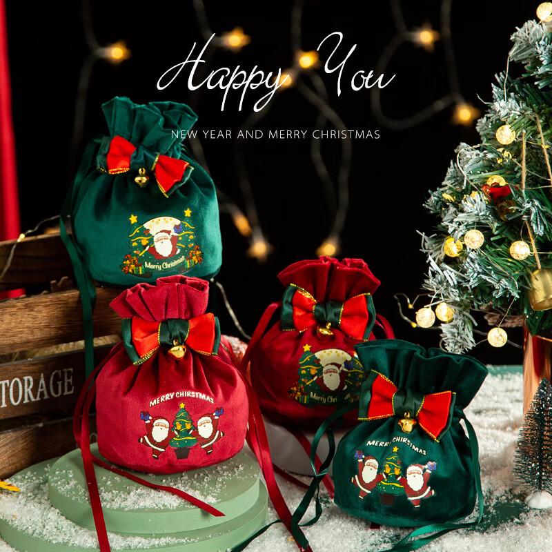 

Christmas Velvet Drawstring Apple Bag