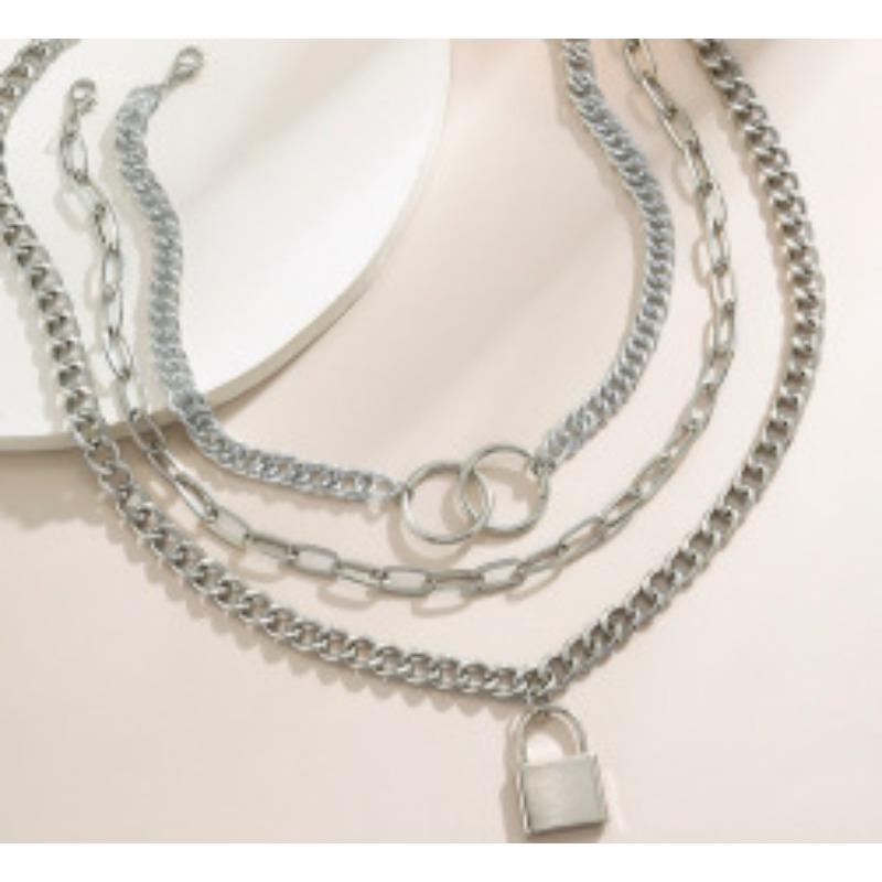 

Аксессуары, цепочки на ключицы с геометрическим рисунком, ожерелья в стиле хип-хоп, многослойные цепочки, ожерелья с кисточками серебряный