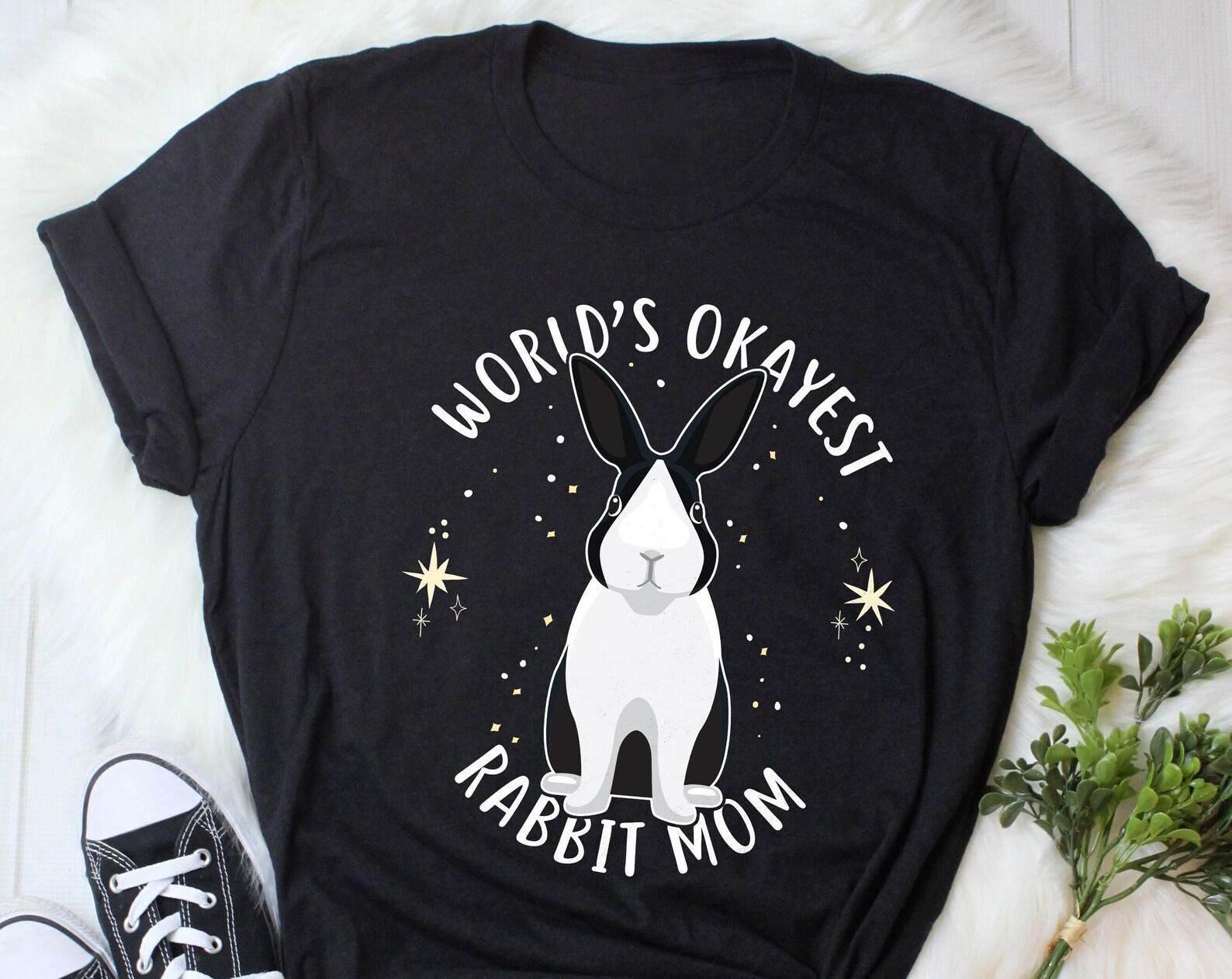 Rabbit Mom Shirt, , Funny Rabbit Lover Gift, Cute Bunny T-shirt Pet Tshirt, Dutch Rabbit, Gift For Her, World s Best Pet Mom Tee 150