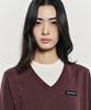 Nigaennikol Layered Round V Neck Knit_Brown