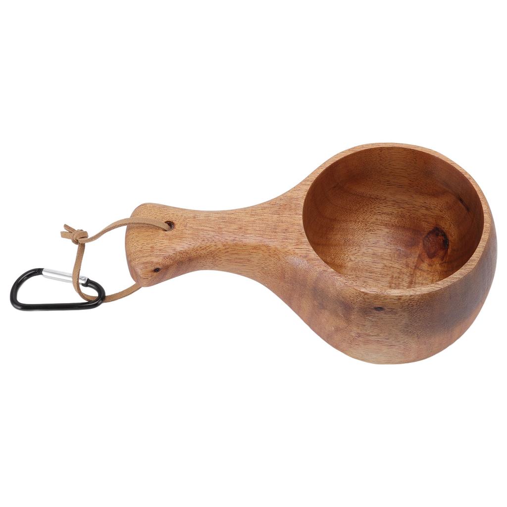 Nordischer Stil Holzbecher Outdoor Camping Wandern Trinkbecher Tragbar für Kaffee Tee Milch