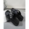 Summer New Style, Cross Thick Soled Shoes, Buckle Rivet Slippers, Women's Fashionable Casual Shoes, Outdoor Beach Sandals