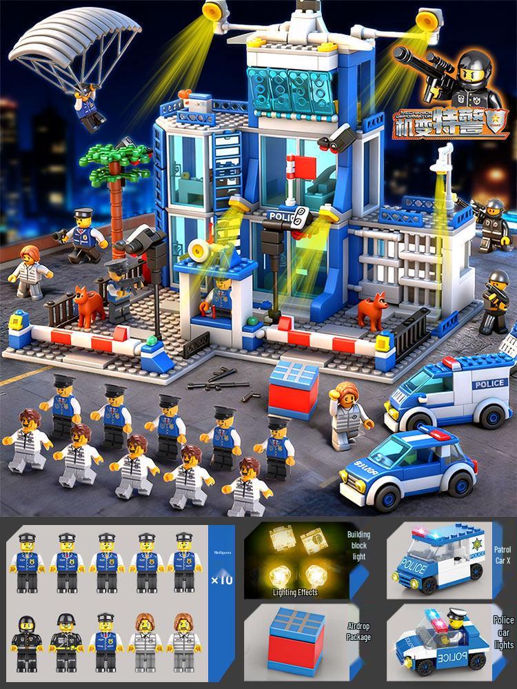 Police Station Building Blocks Toy - Educational Gift for Boys & Girls Ages 6-12 (2026)