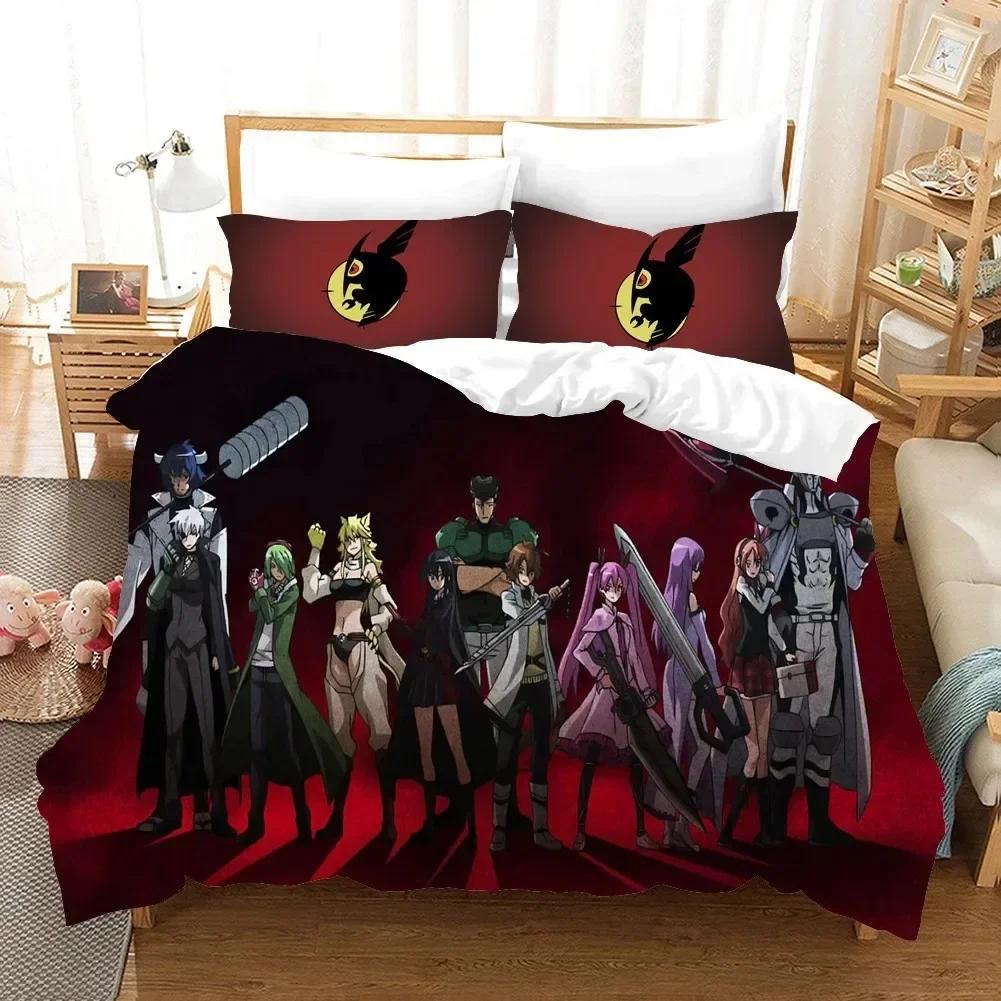 3D Anime Akame ga KILL Bedding Set Duvet Cover Full Queen King Size Pillowcase Bed Print Bed Set Aldult Kid Bedroom Single Twin