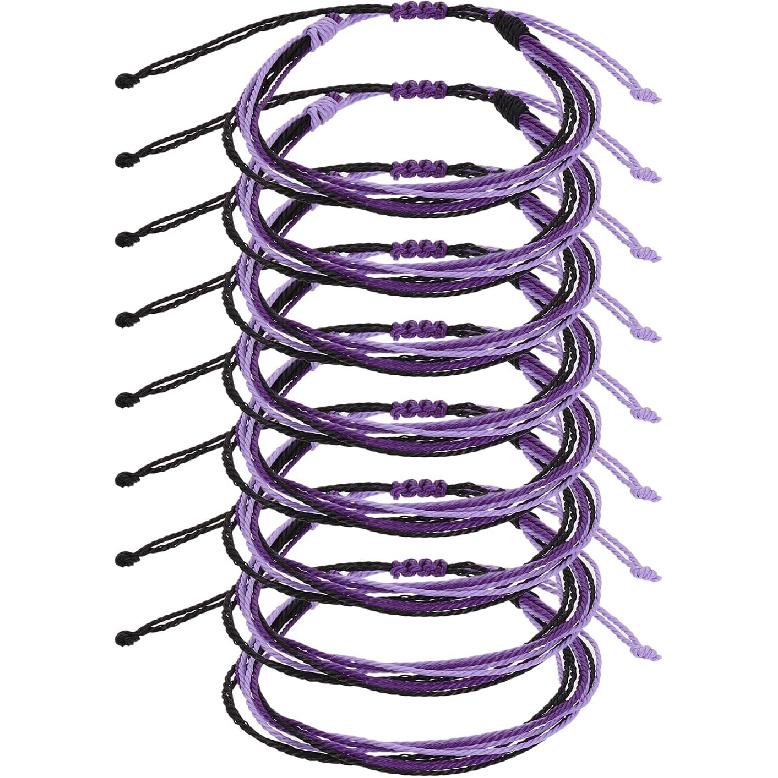 MECCANIXITY Braided Rope Bracelet Adjustable Woven String Bracelets