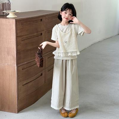 Summer Girls' Fashion Khaki Pink Stylish Casual Trendy