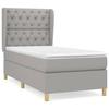 Maison Exclusive - Bettlattenrost mit Matratze Hellgrau 80x200 cm Stoff