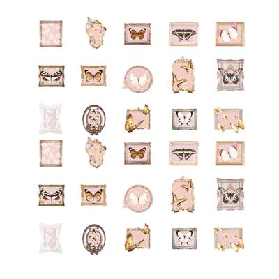 30 STÜCKE Schmetterlingsaufkleber Set DIY Wunderschöne Vintage Aufkleber für Scrapbooking Journals Tagesplaner