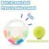 Interactive Dog Toy with Handle, Durable TPR Squeaky Football for Training and Play