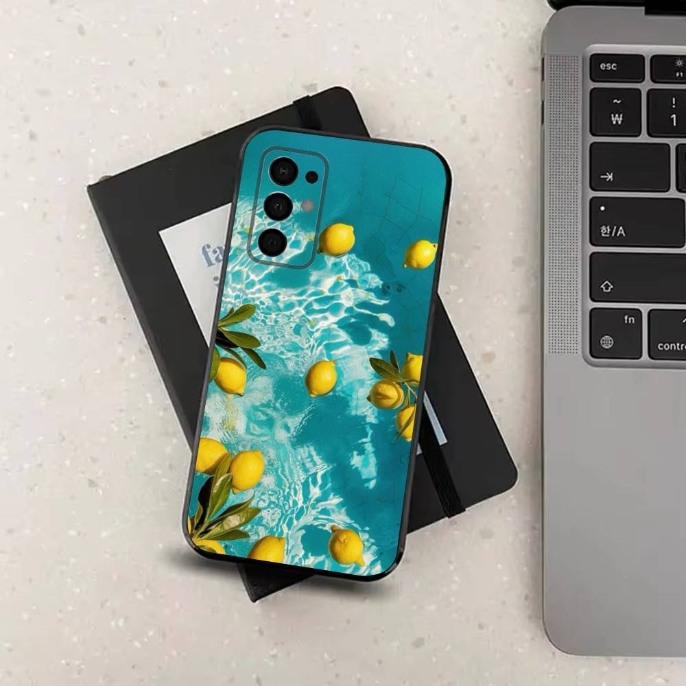

Fruit lemon Painting Phone Case For Samsung Galaxy A73,31,32,72,41,J7,8,9,53,52,71,22,Note Soft Black Silicone Cover SamsungA51