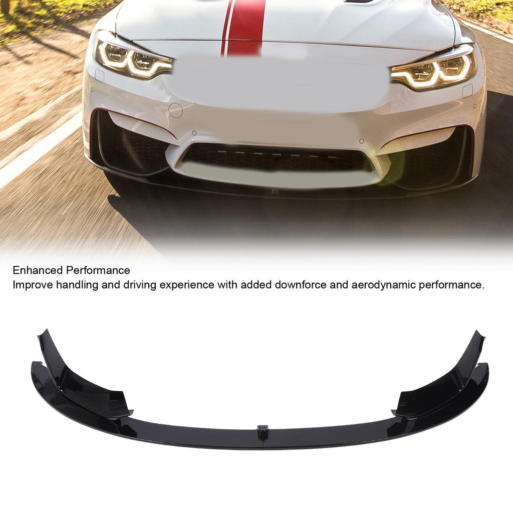Front Bumper Lip Spoiler Splitter Glossy Black Sporty Look Front Lip Spoiler Splitter Body Kit for F82 F83 M4 F80 M3