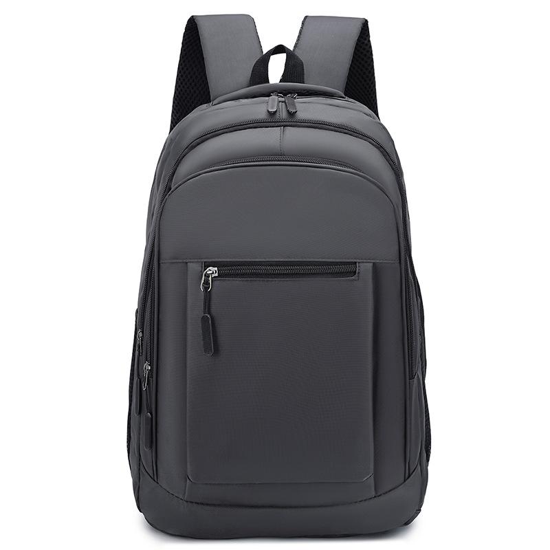 Large capacity solid color simple backpack new multi-compartment leisure travel backpack lightweight college bag