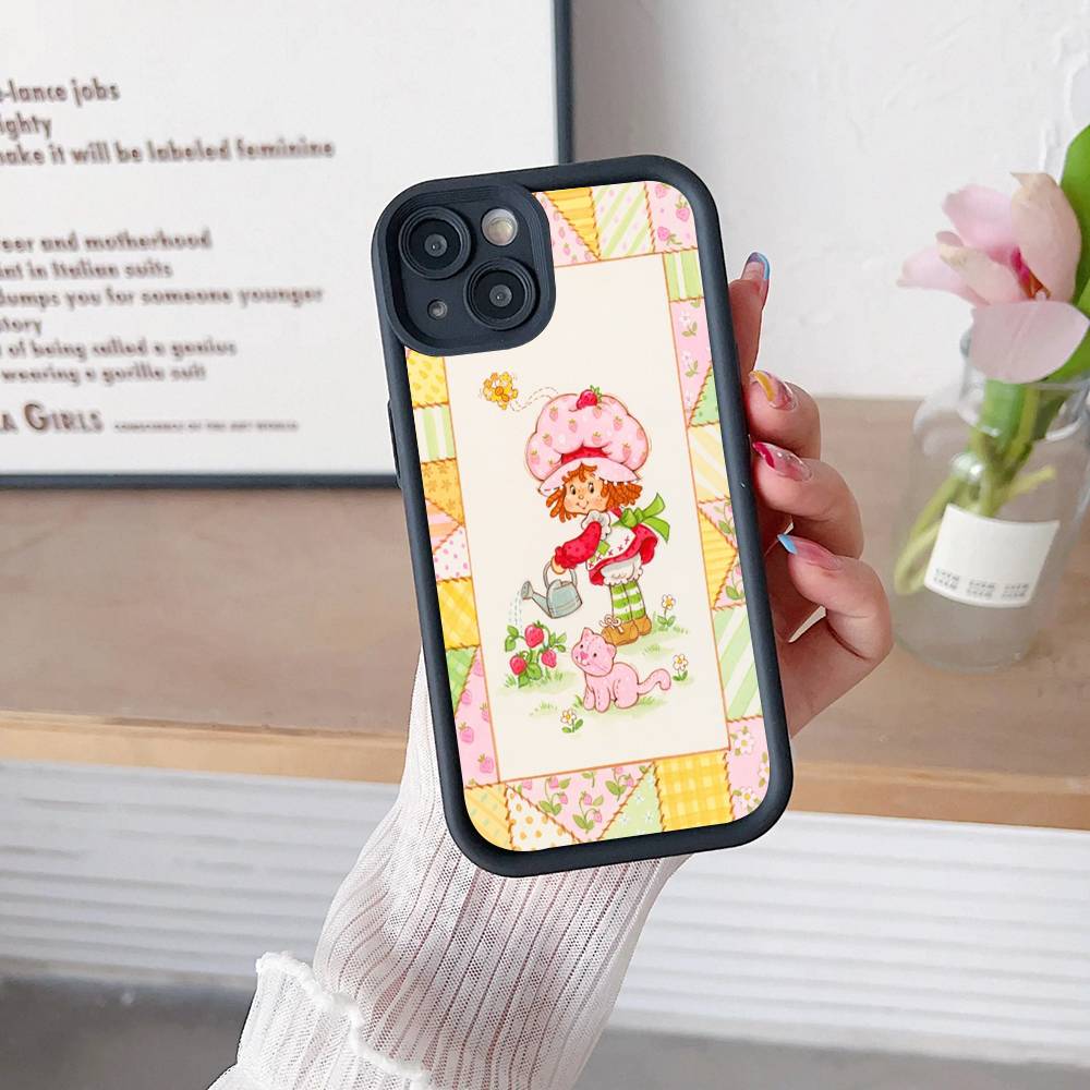 S-Strawberry-shortcake Girl Phone Case For IPhone 11 12 13 14 15 16 17 Pro Max Plus Shockproof Protecti Case