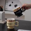 European Retro Mug Office Coffee Cup High Value Light Luxury Ceramic Cup Couple Home Water Cup Goblet Cup