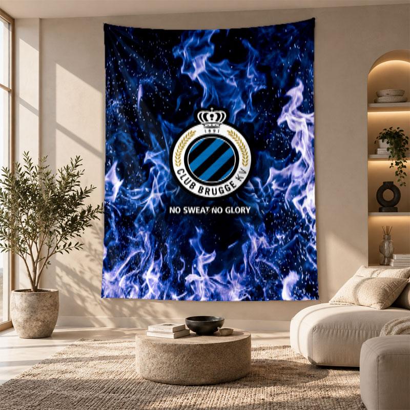 Decorative Tapestry,Club Brugge FC Printed Wall Art, Lightweight Wall Hanging For Bedroom Background