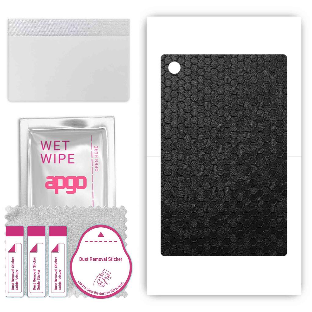 apgo skin sticker film foil vinyl for the BACK compatible with Teclast M40 Pro 2023, scratch-resistant, easy to install - Black Honeycomb