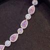 Classic pear shaped pink stone bracelet, simple and fashionable, exquisite bracelet
