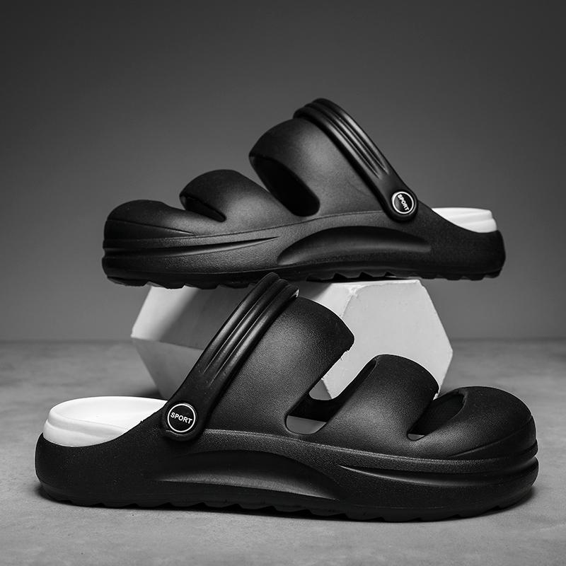 Fashion Trendy All-match Couple's Beach Shoes Fashion Personality Slipper for Men and Women Soft Bottom Mens Two Ways To Wear Sandals