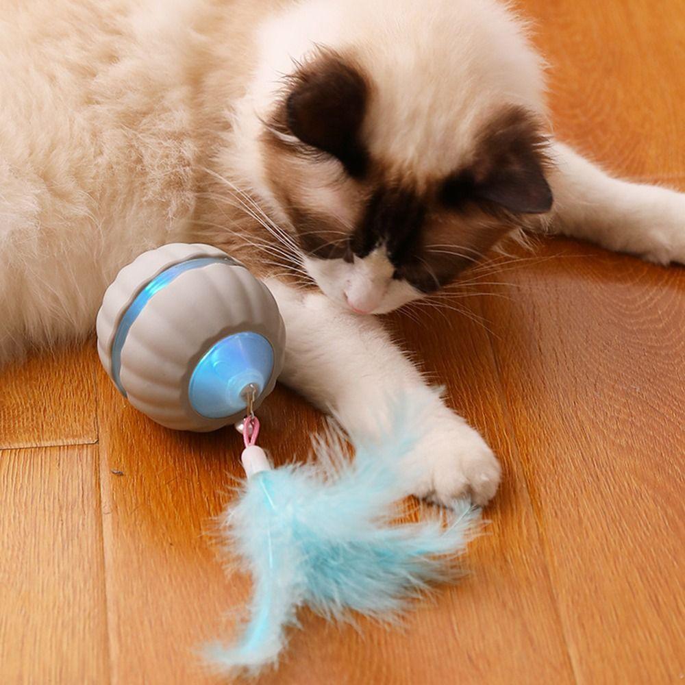 2 Tails Cat Interactive Ball Toy Obstacle Avoidance Intelligent Cat Toy Ball  Interactive Play