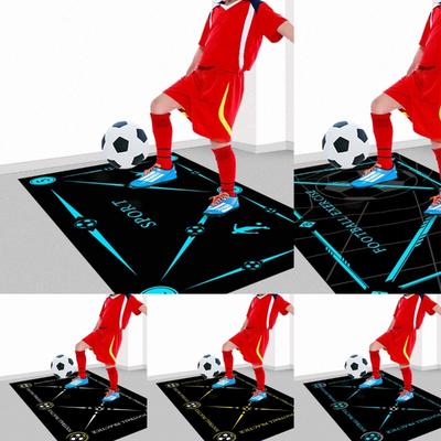 Träningsmattor för fotbollskunskaper Fotbollsträningsutrustning med instruktionsmarkeringar för inomhus- och utomhusbruk