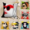 AAudrey HHepburn Fashion Prin Pillow Case Natural Linen DoubleSided Printing Sofa Home Decor Cushion Cover