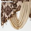 Style European Napearl 1pc 52x29in Hollowout Water Ripples Window Valance Beaded Living Room Valance Curtain
