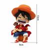 One Piece Handheld Luffy Solon Portgas·D· Ace Sitting Yamato versión Q juego de moda dibujos animados Anime coche ornamento rega