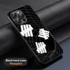 Fashion Hip-hop Logo Japan Art Painting Phone Case For iPhone 16 15 14 13 12 11 Plus Pro Max Limited Black Hard Case Sheepskin