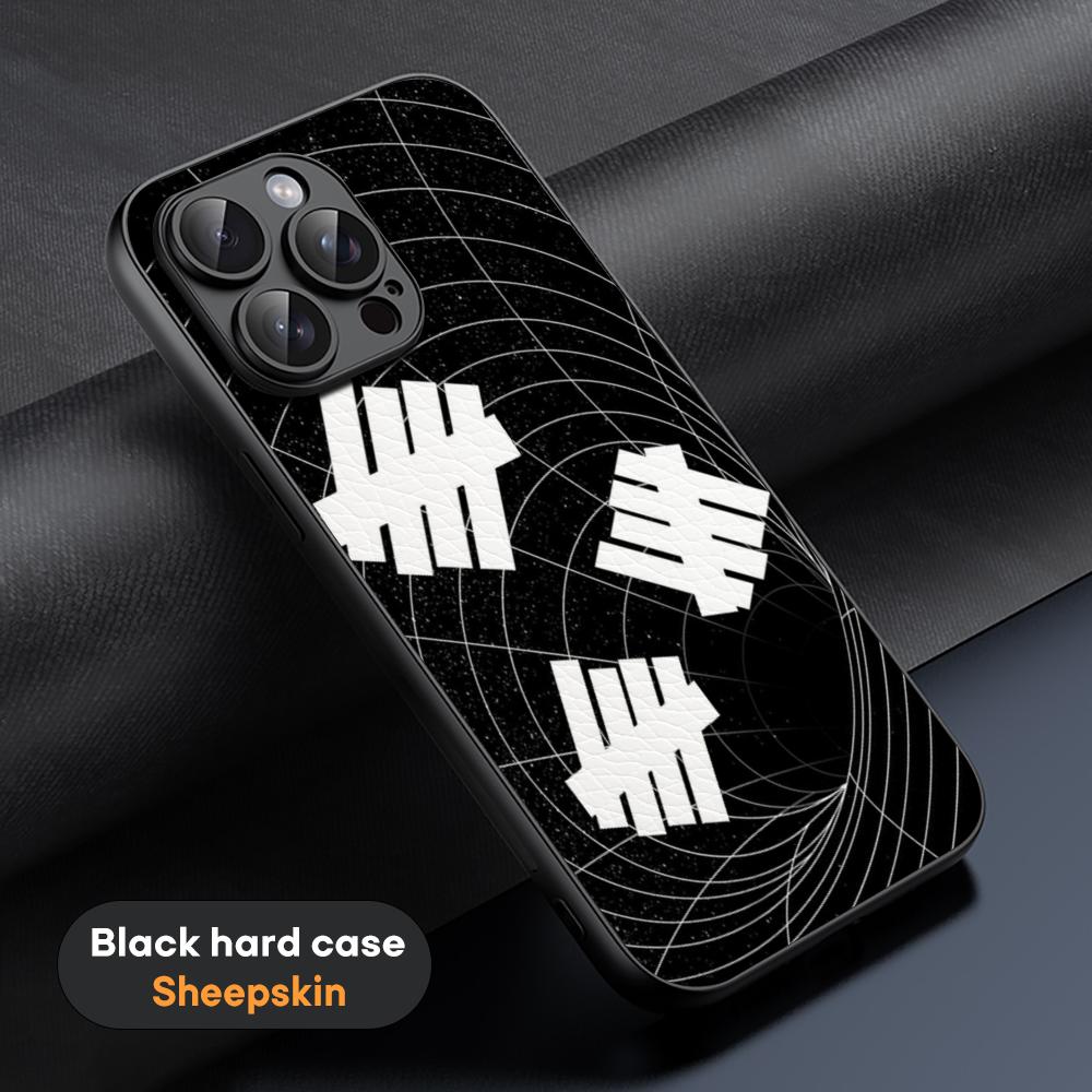 Fashion Hip-hop Logo Japan Art Painting Phone Case For iPhone 16 15 14 13 12 11 Plus Pro Max Limited Black Hard Case Sheepskin
