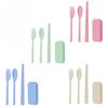Spoon, Fork and Chopsticks Set - Wheat Straw Children's Convenient Tableware