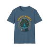 Unisex Softstyle T-Shirt Pine Tree Snow Globe Cosmic Holiday Christmas