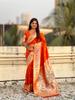 Women's Soft Silk Chandrakor Banarasi Paithani Saree | Silver Zari Woven | Rich Meenakari Pallu | Brocade Blouse | Wedding & Festive Wear
