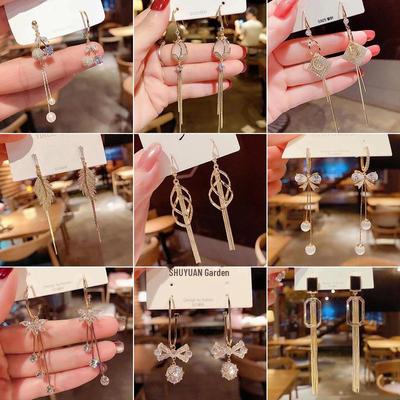 925 Silver Needle Long Tassel Earrings for Women - Korean Style, High-End, Popular and Versatile