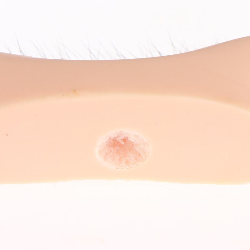 1Pcs Eyelash Practice Silicone Model With Realistic Eyelash Extensions, Reusable Training Eyelid-Eyelash Extension Tool