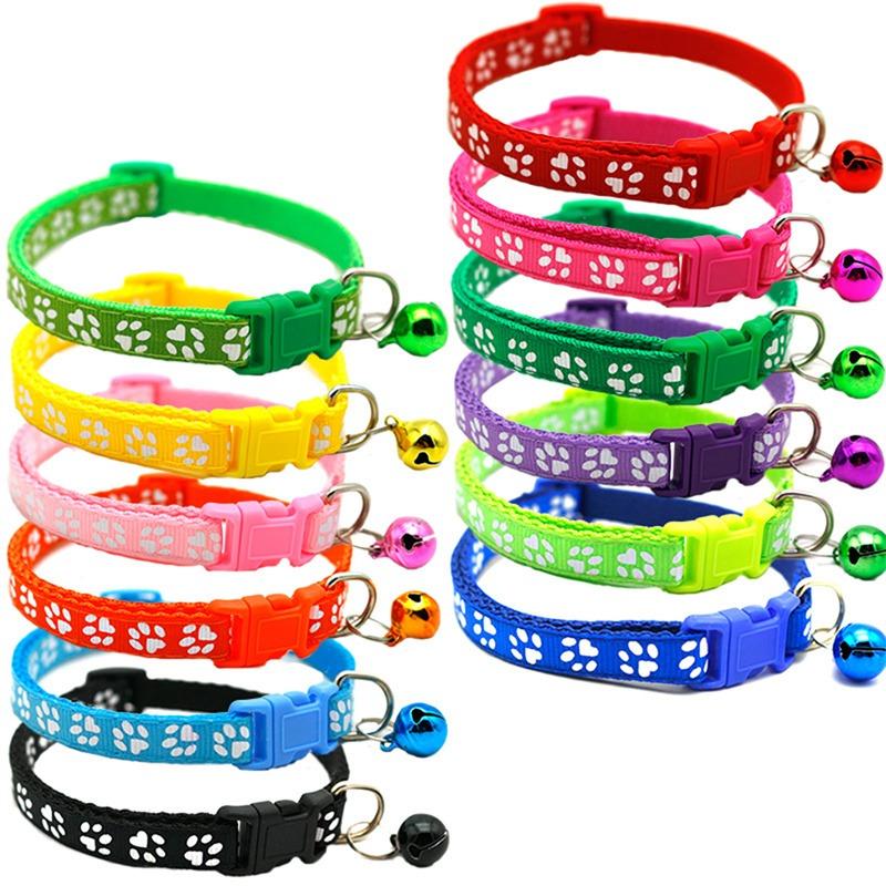 Collars for Cat Collar With Bell Adjustable Necklace Cat Puppy Kitten Collar Dropshipping Pet Cats Collar Perro