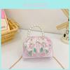 Childrens Cute Princess Crossbody Bag With Artificial Pearl Decoration And Embroidery Design For Daily Use