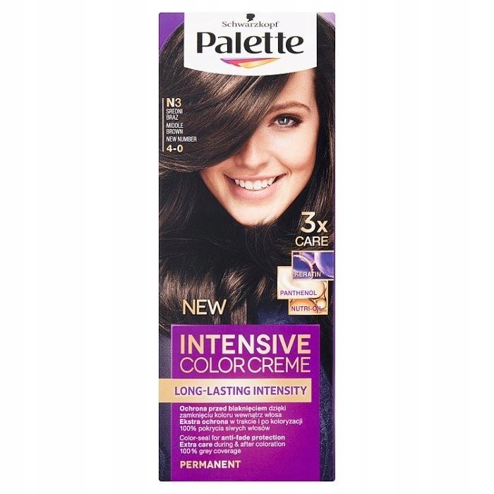 Palette Intensive Color Creme Permanent Hair Dye, No. 4-0 Medium Brown