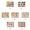 Wooden Number Lette Puzzle  Early Learning Baby Kids Educational Toys