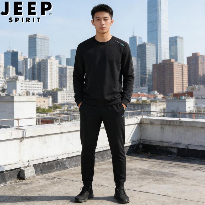 

JEEP SPIRIT Men s Fleece-Lined Casual Sportswear Set 3XL