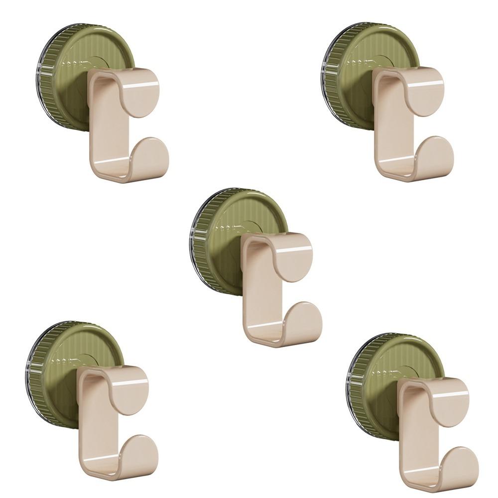 5Pcs Wall Mounted Suction Cup Hooks Waterproof Shower Hooks Practical Washbasin Hook  for Home