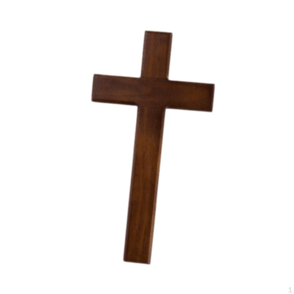 Artistic Wooden Cross Featuring Christian Jesus Design, Spiritual Piece Catholic Crucifix for Living