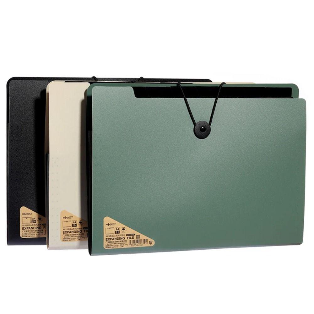 

Multi-layer 5/8/13 Layers A4 File Folder Large Capacity Document Storage Bag Business Trip beige-8 layers