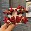 Christmas Bell Bow Hair Accessories Set for Kids - Hair Clip & Tie