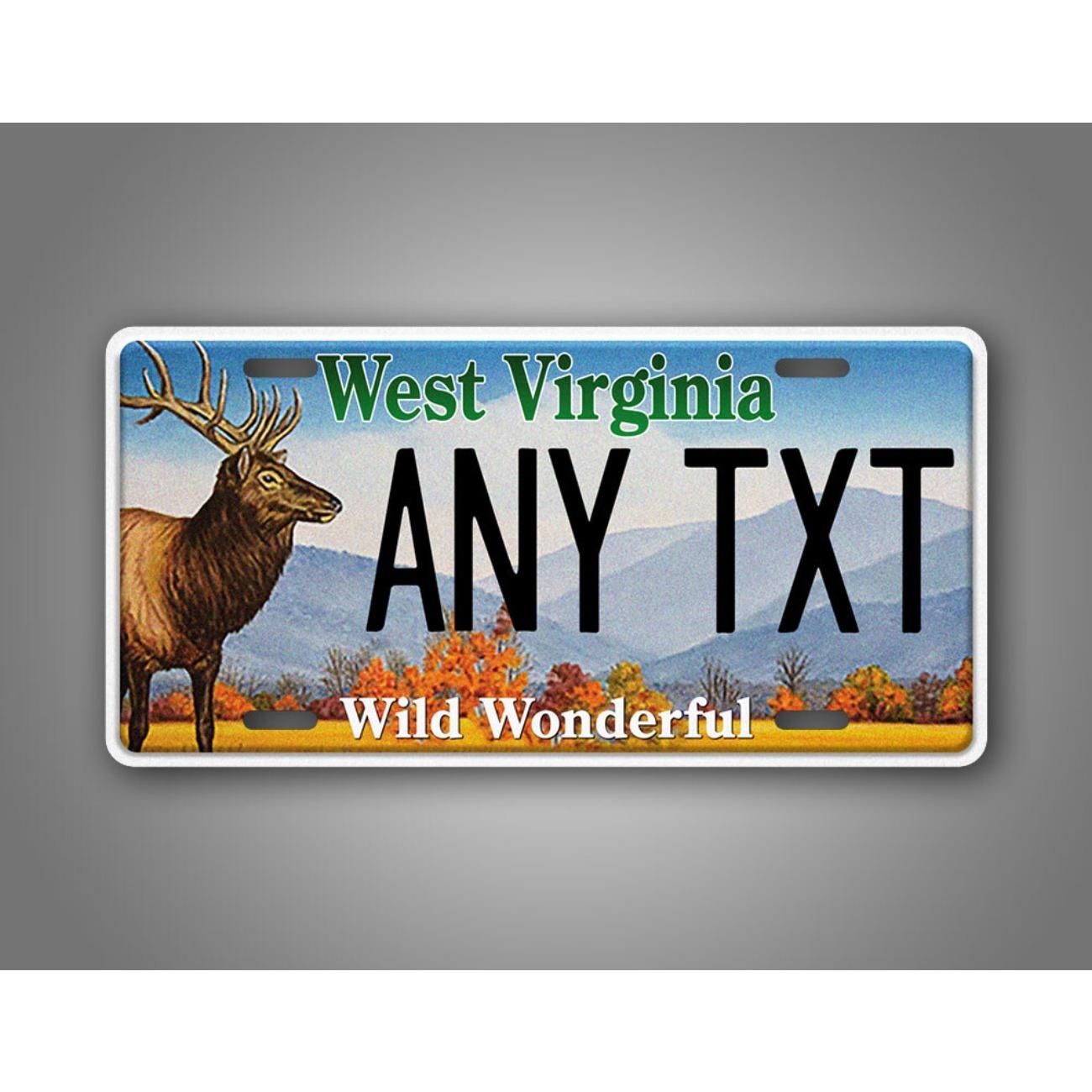 Personalized West Virginia Wild Wonderful Custom Tin Sign Decorative Plaque Dustproof Waterproof Wall Art белый
