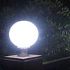Waterproof Solar Cell Pillar Lamp Stainless Steel LED Round Ball  For Garden Villa Pillar