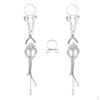 Stainless Steel Rhinestones Tassel Clamp