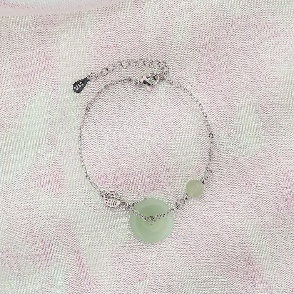 Fu Brand Hetian Jade Bracelet Women'S Guochao Simple Niche Design Jewelry New Gift Safety Bracelet