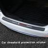 Car with Logo Door Carbon Fiber Sill Protector Stickers For Seat Leon 5f Ibiza 6l 6j Leon 1p Cushion Altea Xl Car Accessories