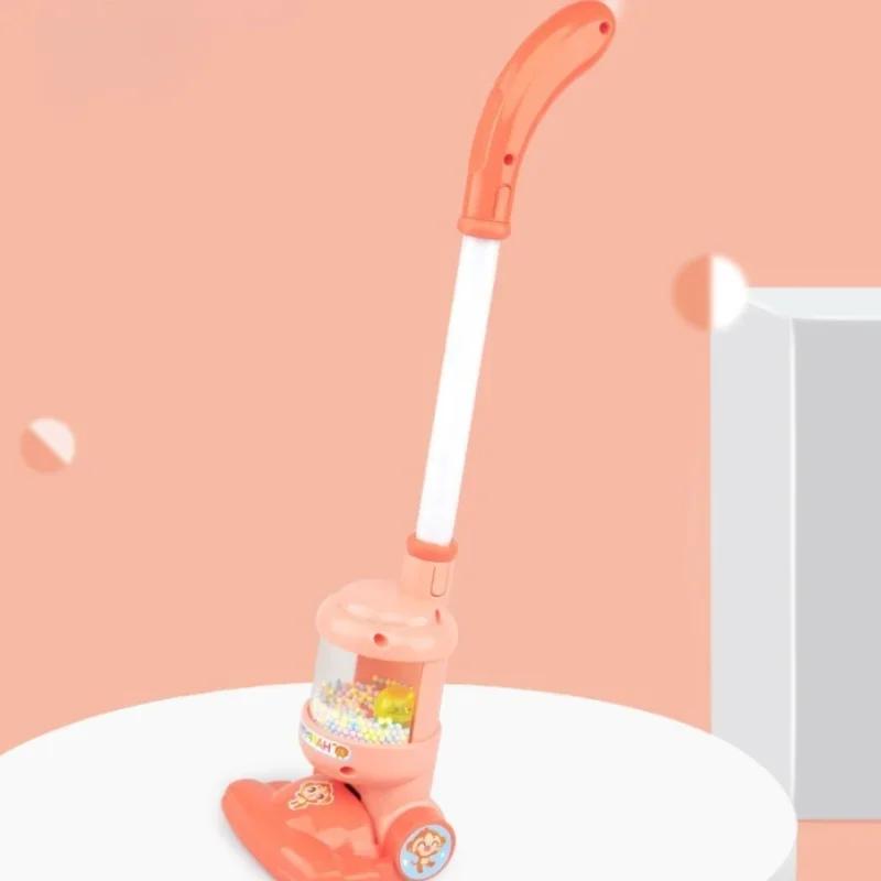 Kids Vacuum Cleaner Toy With Light Pretend Play Household House Cleaning Toys for Children Toddler Girls Boys Birthday Gift